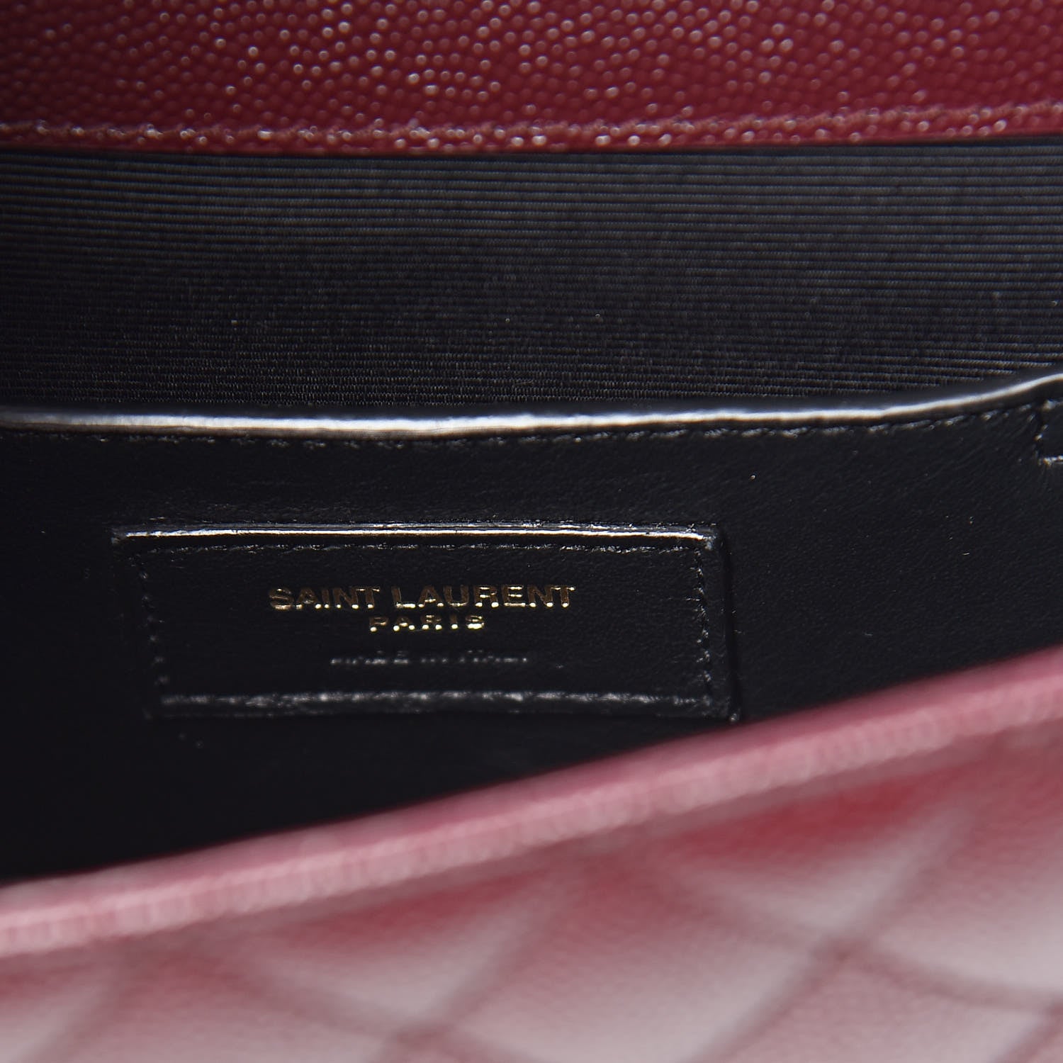 Saint Laurent Grain De Poudre Tri-Quilt Monogram Small College Bag Burgundy 6 of 8