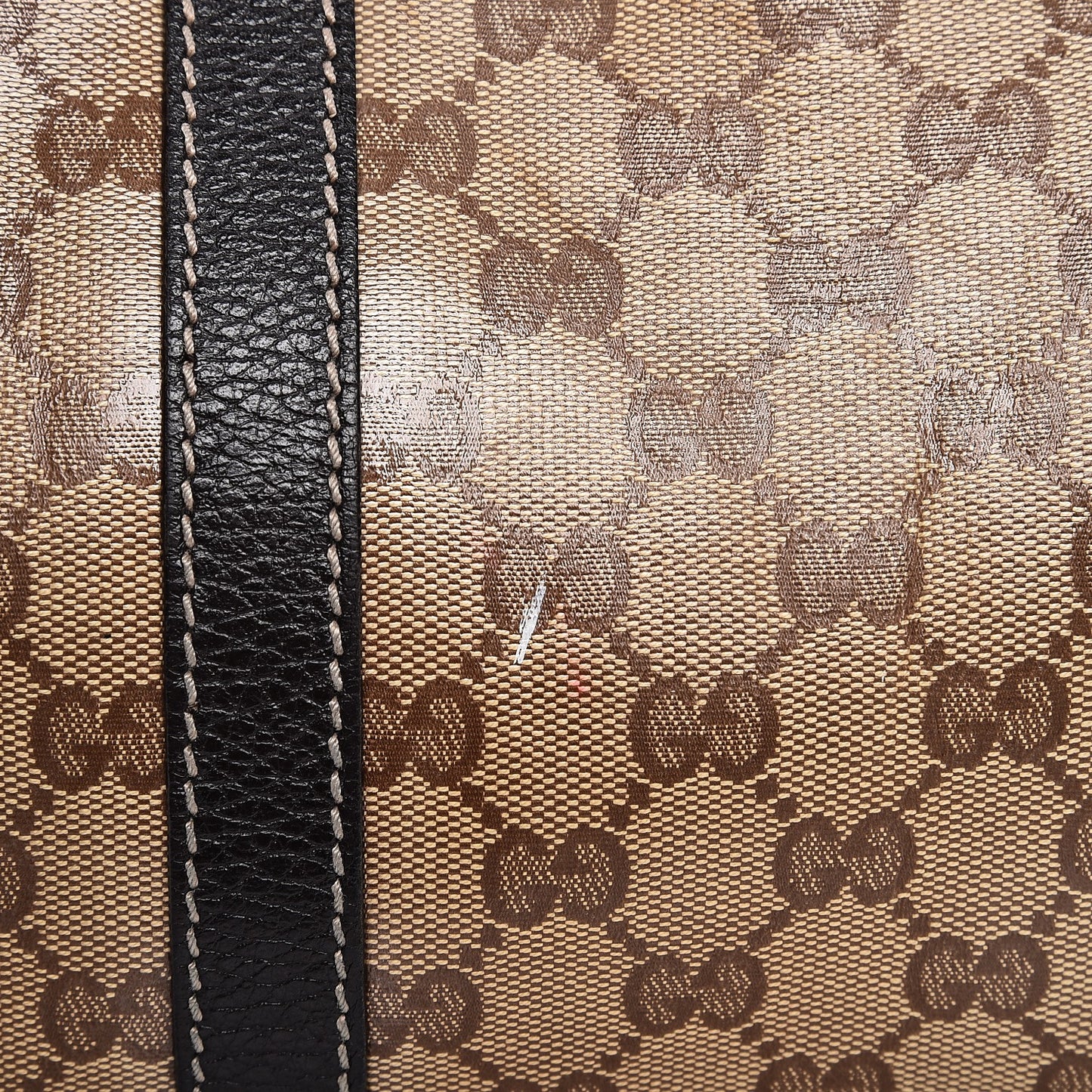 Crystal Monogram Medium Joy Boston Dark Brown