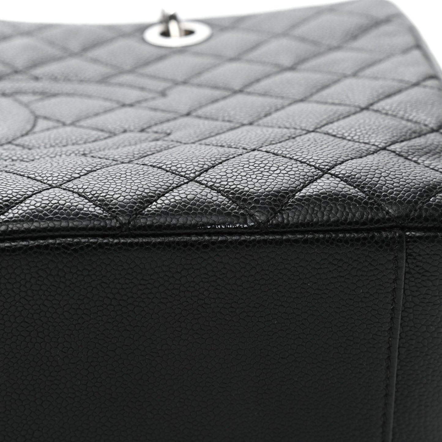 Caviar Quilted Grand Shopping Tote GST Black