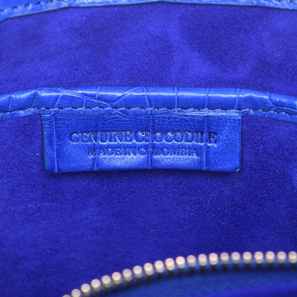 Nancy Gonzalez Matte Crocodile Top Handle Shoulder Bag Blue 9 of 13