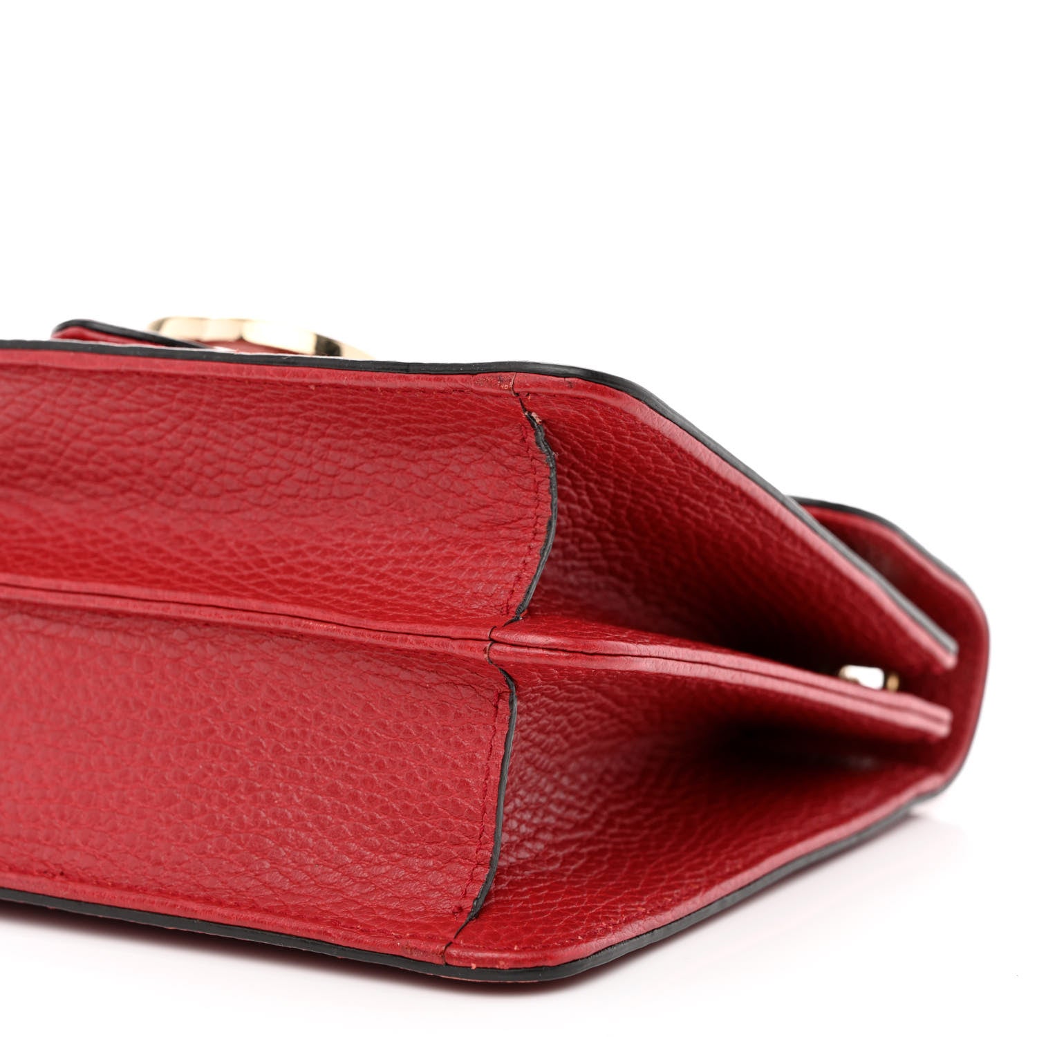 Gucci Dollar Calfskin Small Interlocking G Shoulder Bag Red 10 of 13