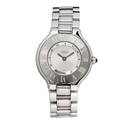 Cartier Stainless Steel 28mm Must De 21 Quartz Watch 1 of 5
