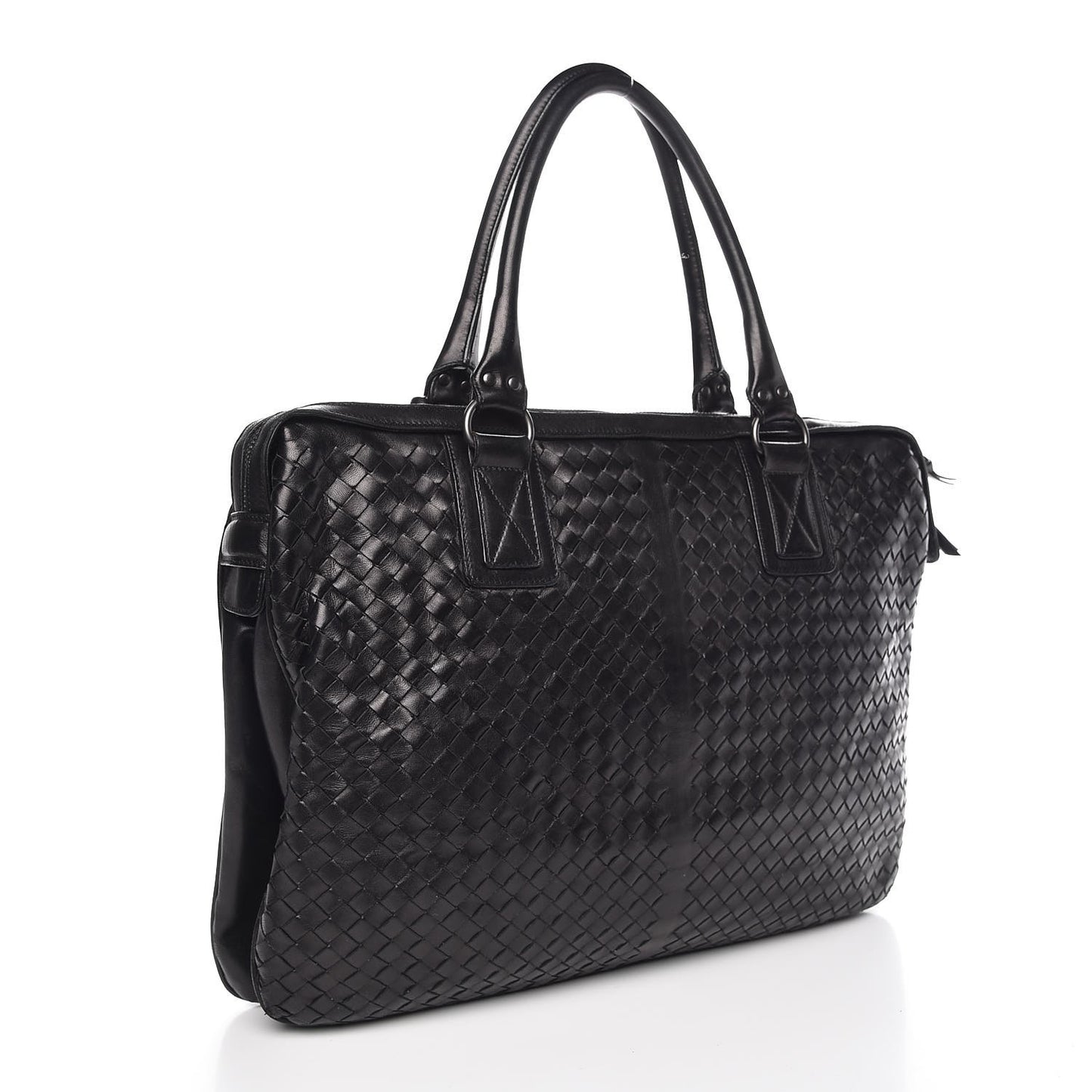 Nappa Intrecciato Briefcase Black
