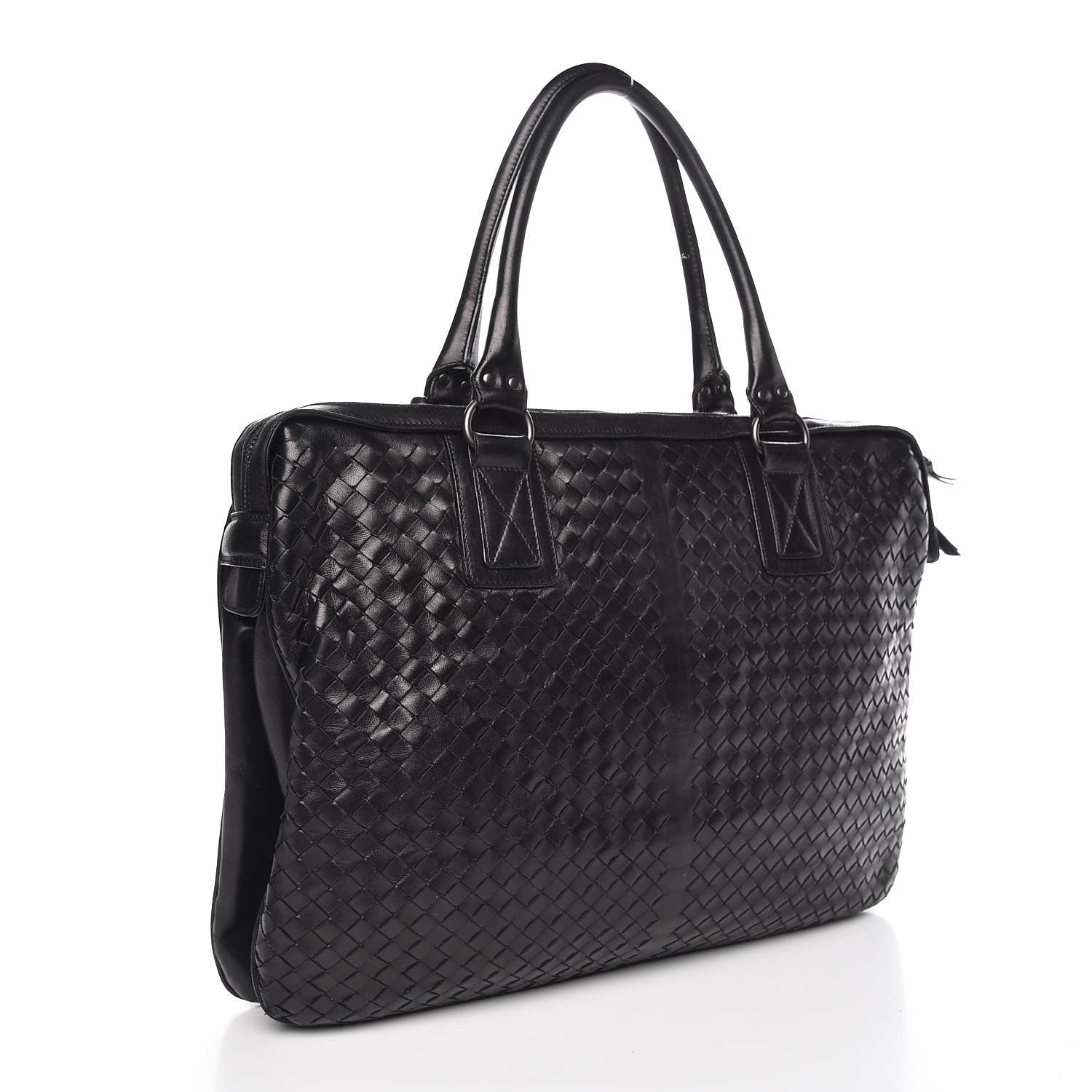 Bottega Veneta Nappa Intrecciato Briefcase Black 3 of 8