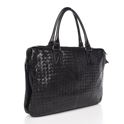 Bottega Veneta Nappa Intrecciato Briefcase Black 3 of 8