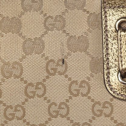 Gucci Monogram Small Princy Satchel Metallic 8 of 13