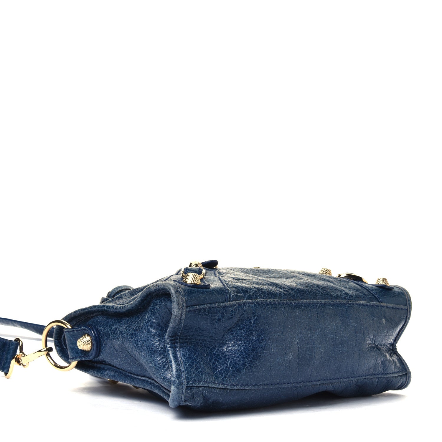 Balenciaga Agneau Giant 12 Gold Hardware Mini City Bleu Mineral 3 of 7