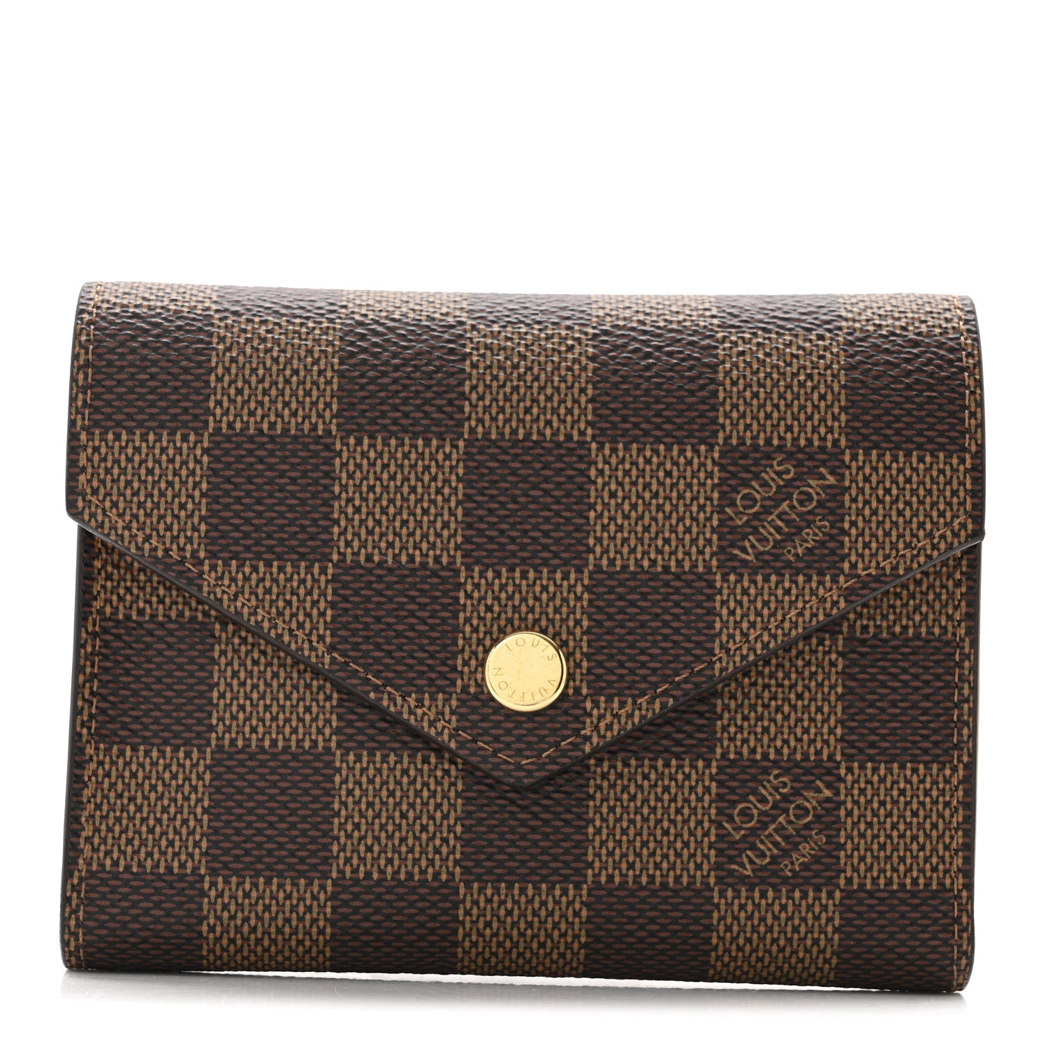 Louis Vuitton Damier Ebene Victorine Wallet Red 1 of 8
