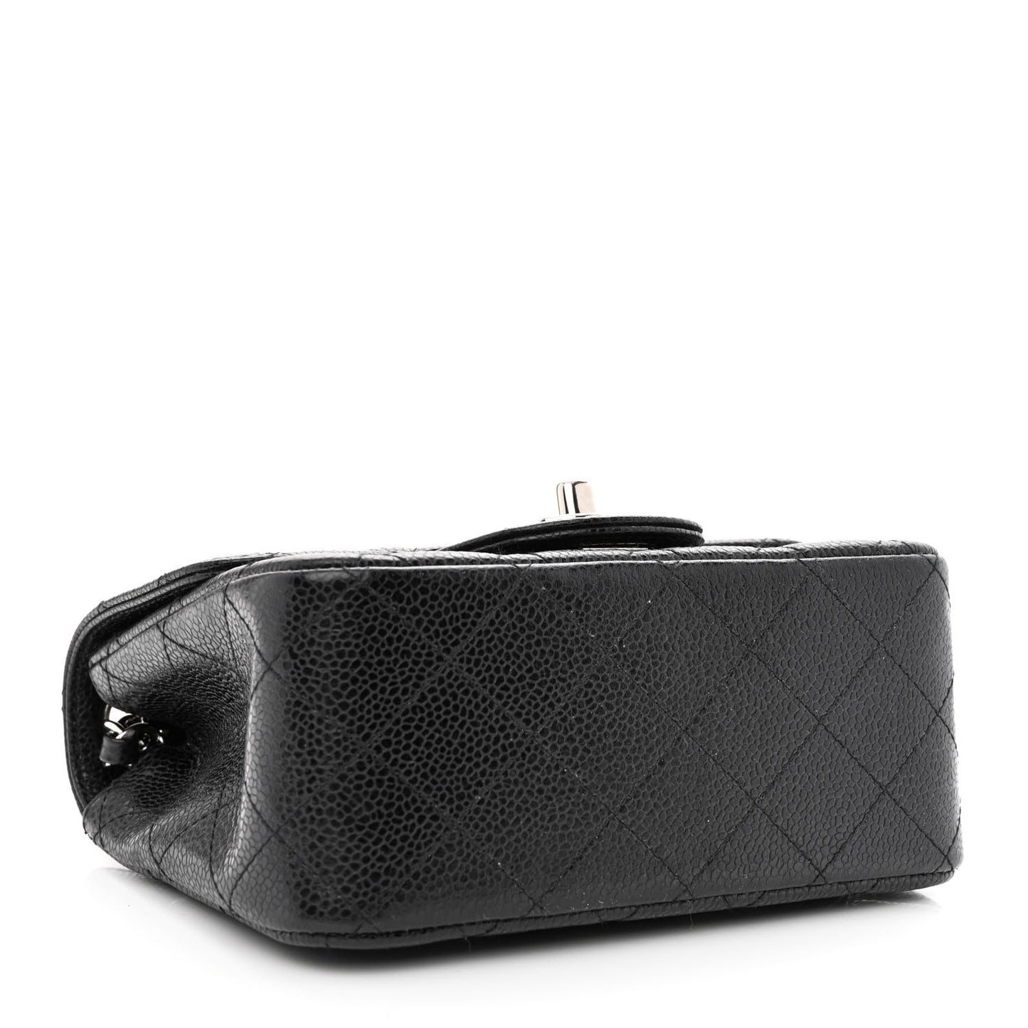 Caviar Quilted Mini Square Flap Black