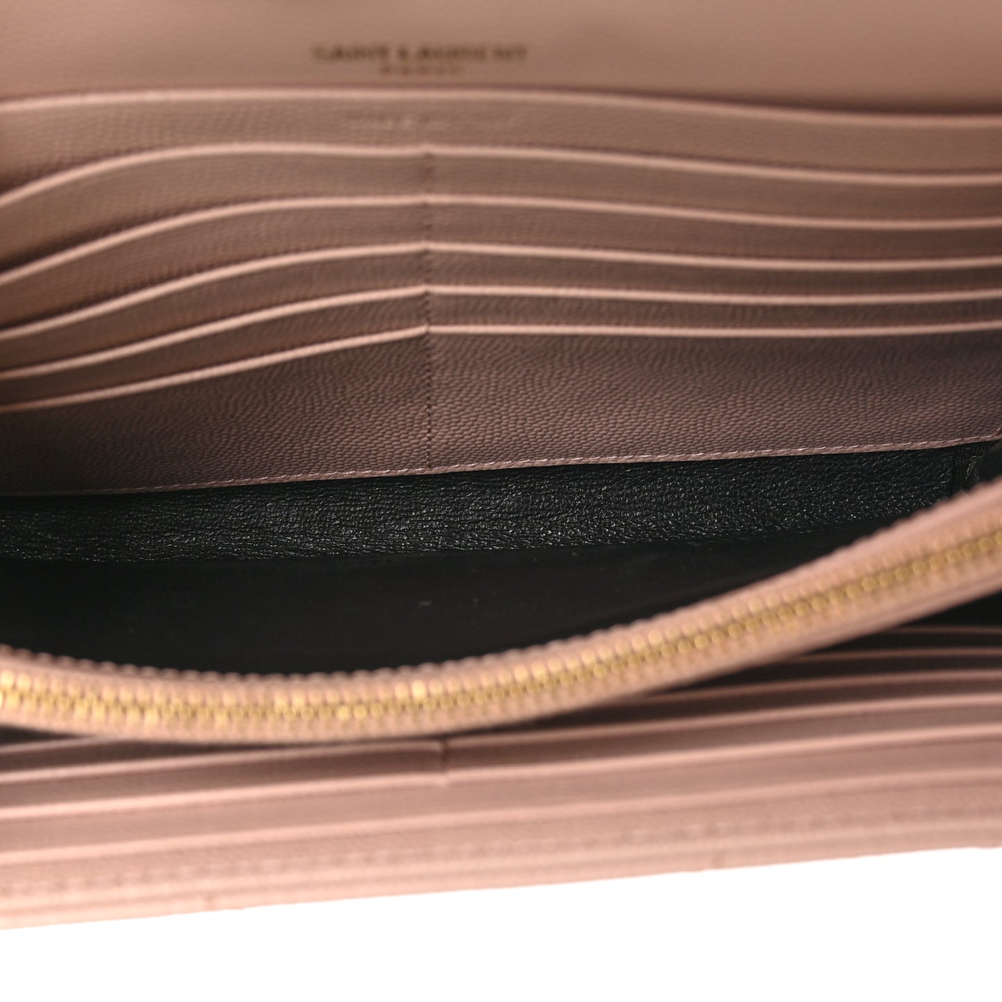 Grain De Poudre Matelasse Chevron Monogram Chain Wallet Pale Pink
