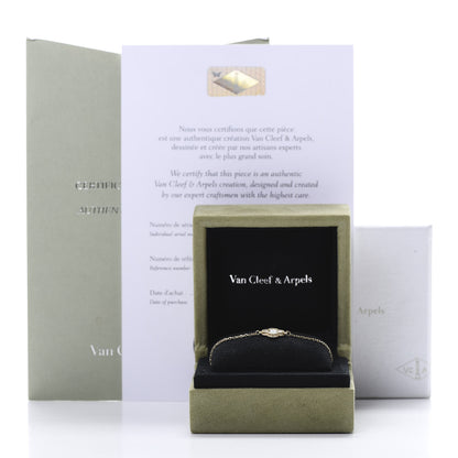 Van Cleef & Arpels 18K Yellow Gold Mother of Pearl Sweet Alhambra Bracelet 7 of 7