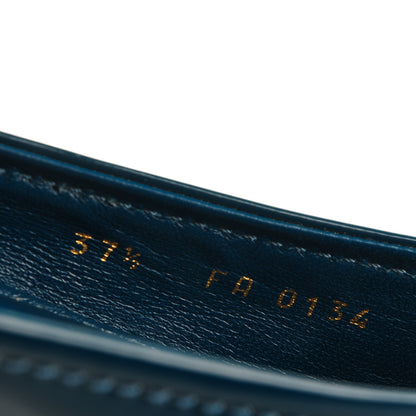 Louis Vuitton Patent Calfskin Oxford Ballerina Flats 37.5 Blue 8 of 8