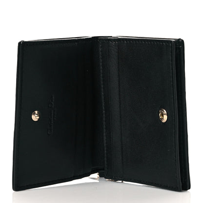 Christian Dior Lambskin Cannage Mini Lady Dior Wallet Black 9 of 13
