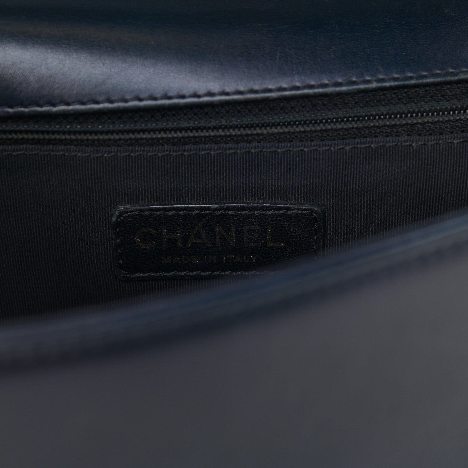 Chanel Calfskin Quilted New Medium Boy Flap Navy Blue 7 of 9