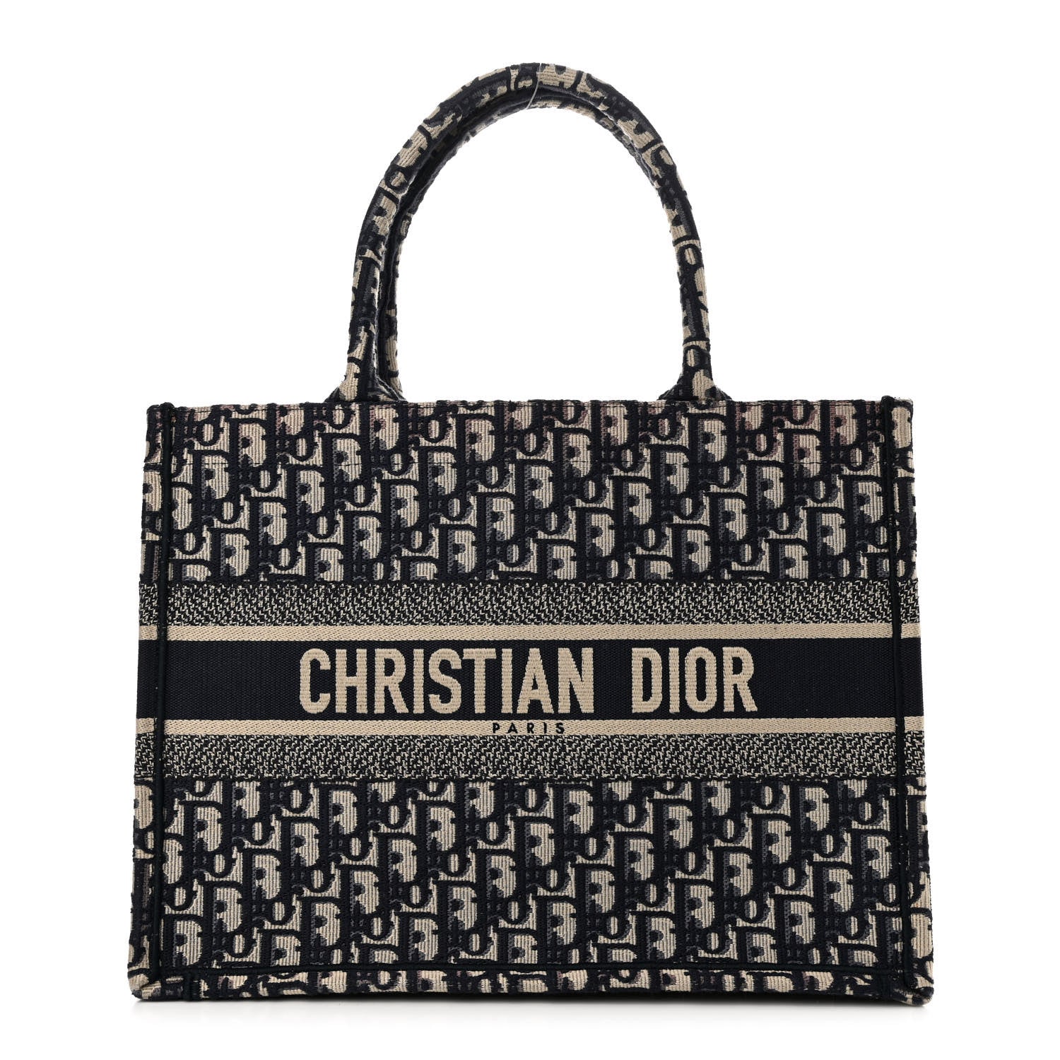 Christian Dior Oblique Medium Book Tote Blue Multicolor 1 of 10