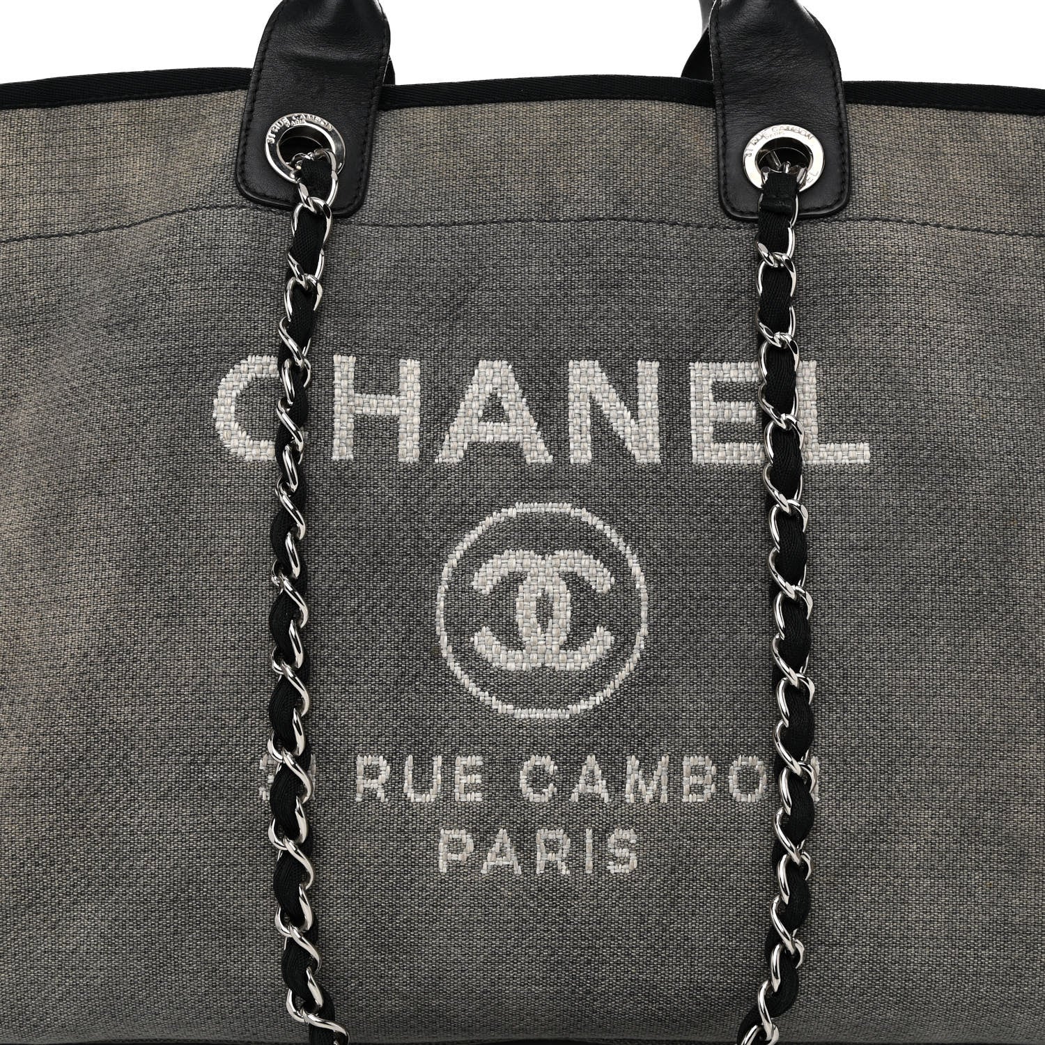 Chanel Canvas Medium Deauville Tote Grey 8 of 10