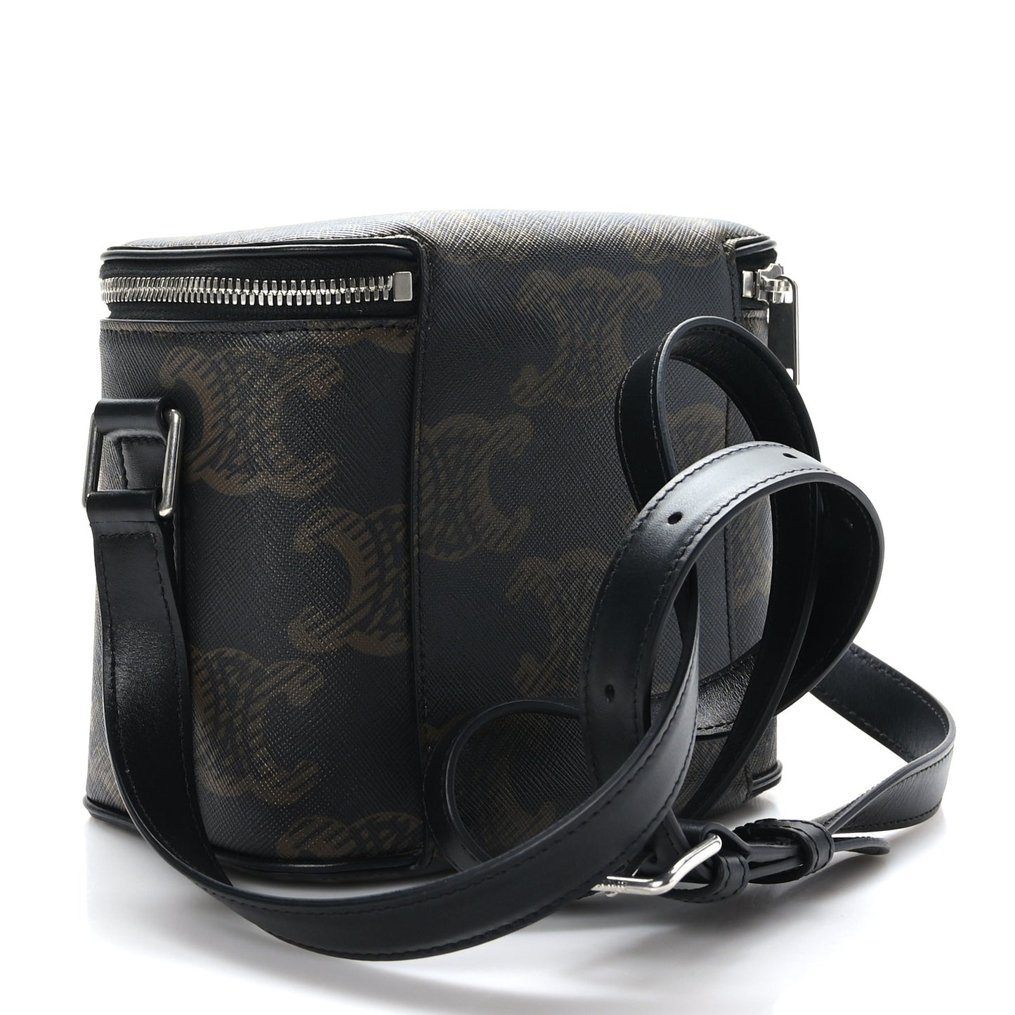 Triomphe Canvas Vanity Crossbody Bag Black
