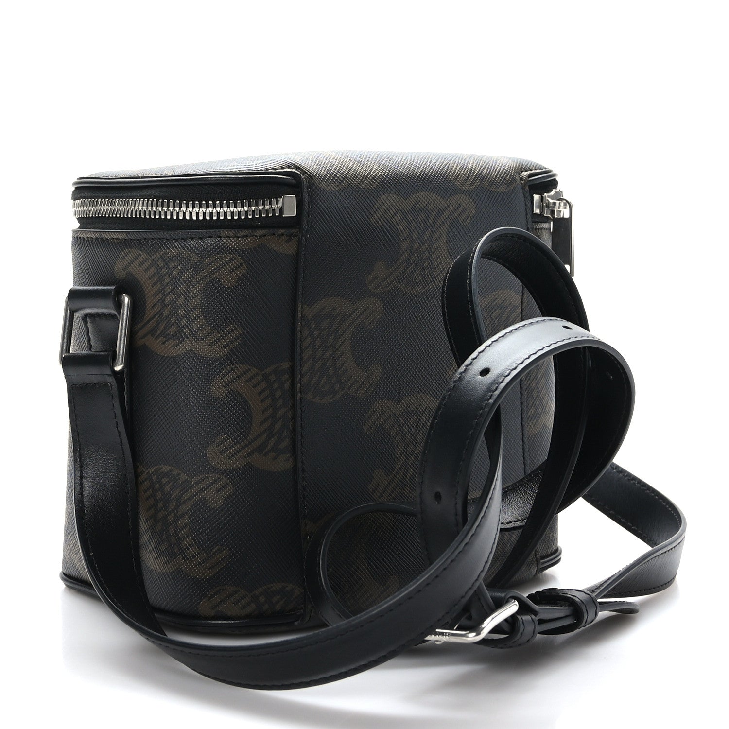 Celine Triomphe Canvas Vanity Crossbody Bag Black 3 of 11