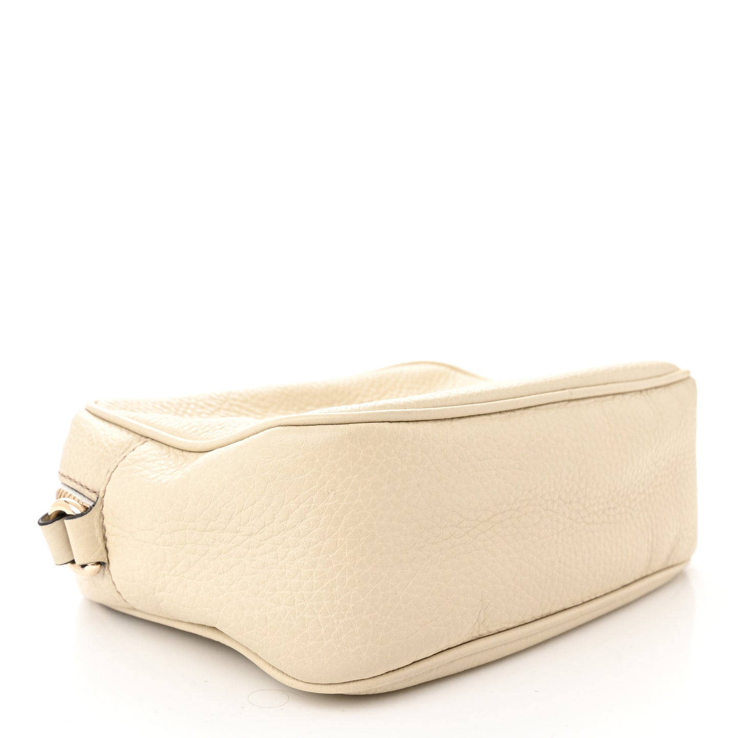 Pebbled Calfskin Small Soho Disco Bag Off White