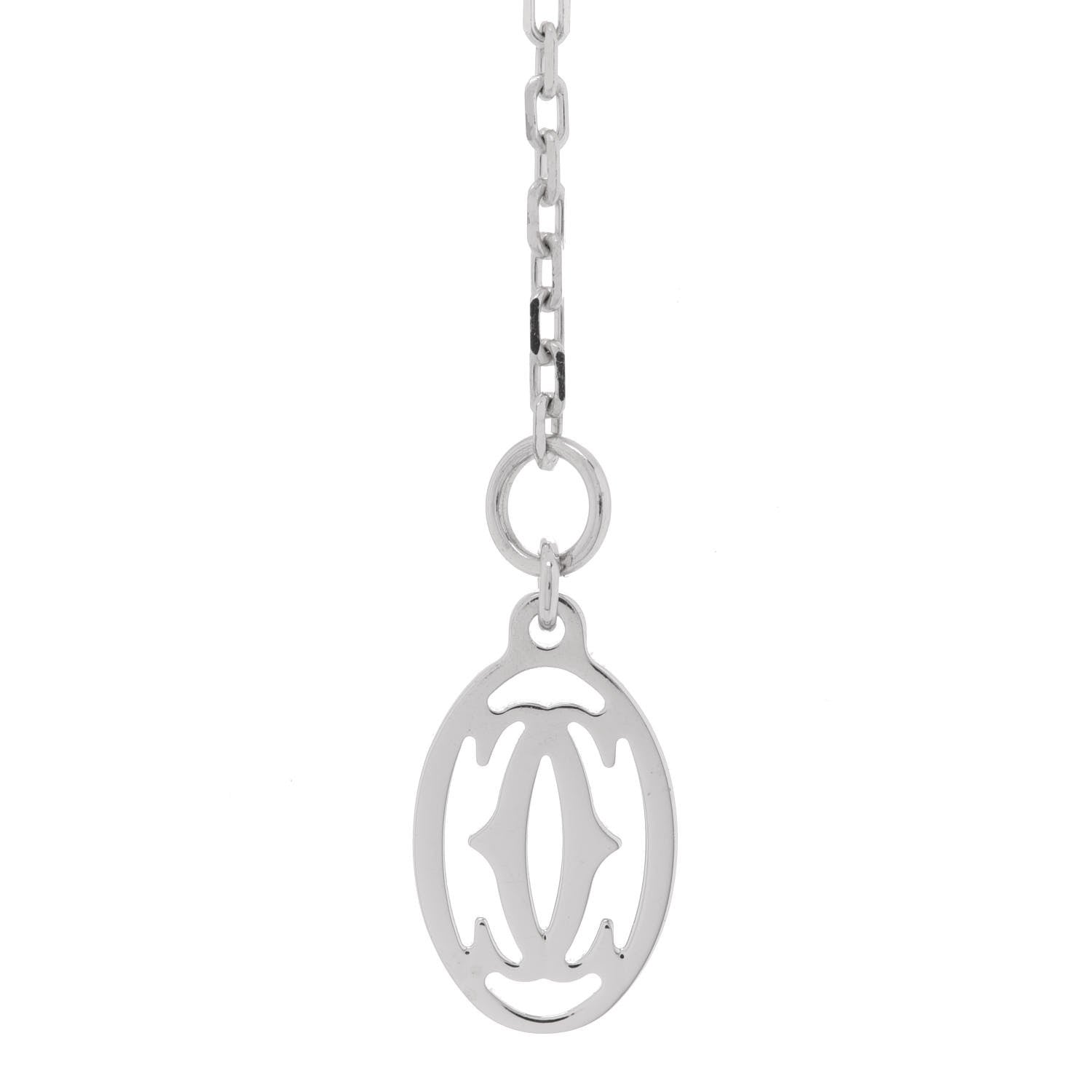 Cartier 18K White Gold Diamond SM D'Amour Pendant Necklace 6 of 7