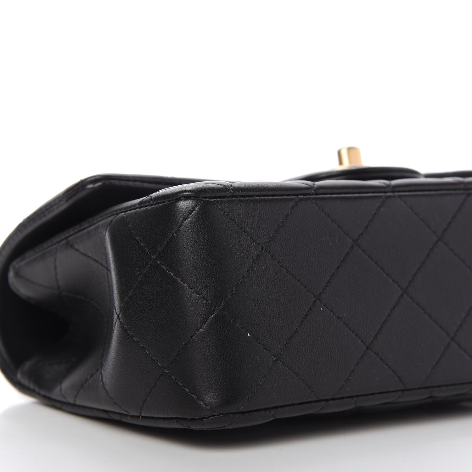 Chanel Lambskin Quilted Mini Top Handle Rectangular Flap Black 6 of 10