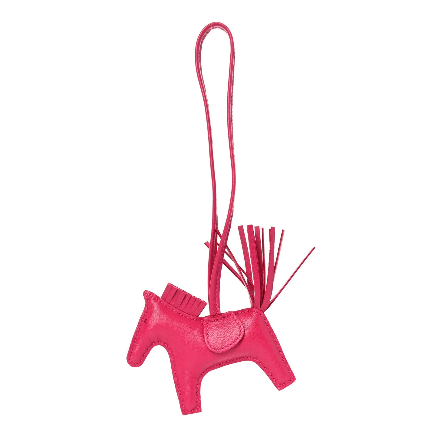 Milo Lambskin Grigri Rodeo Horse Bag Charm PM Rose Mexico
