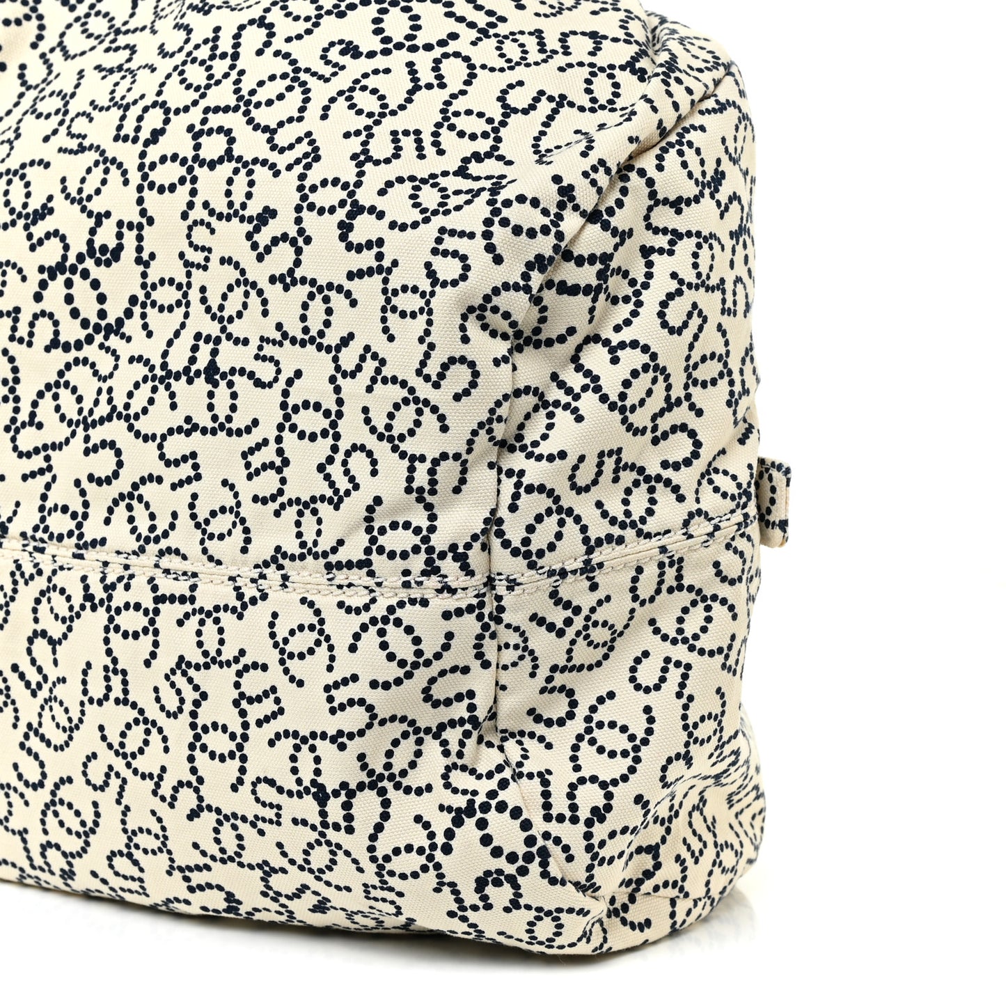 Canvas Logo CC Bowler Bag Ivory Black