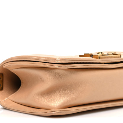 Chanel Pearl Calfskin Quilted Small Boy Flap Gold 9 of 10