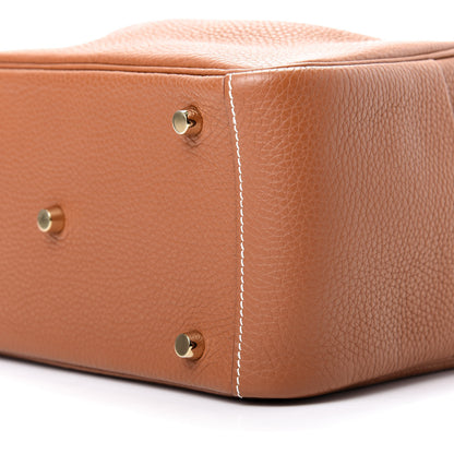 Hermes Taurillon Clemence Lindy 26 Gold 7 of 9