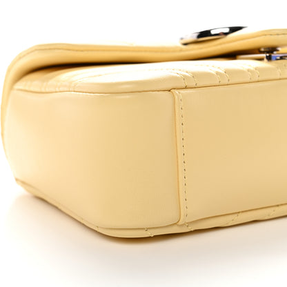 Gucci Lambskin Matelasse Small GG Marmont Shoulder Bag Yellow 9 of 10