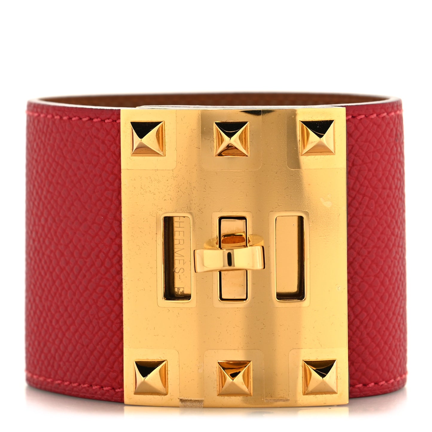 Epsom Kelly Extreme Dog Bracelet S Rouge Casaque