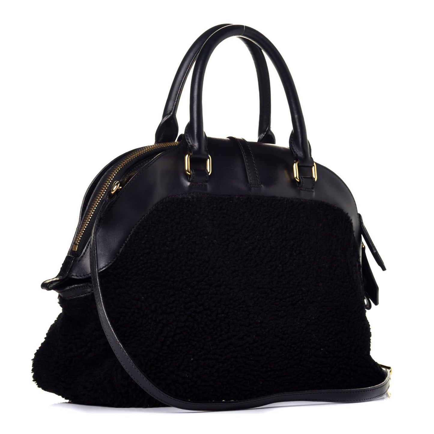 Prorsum Shearling Milverton Satchel Black