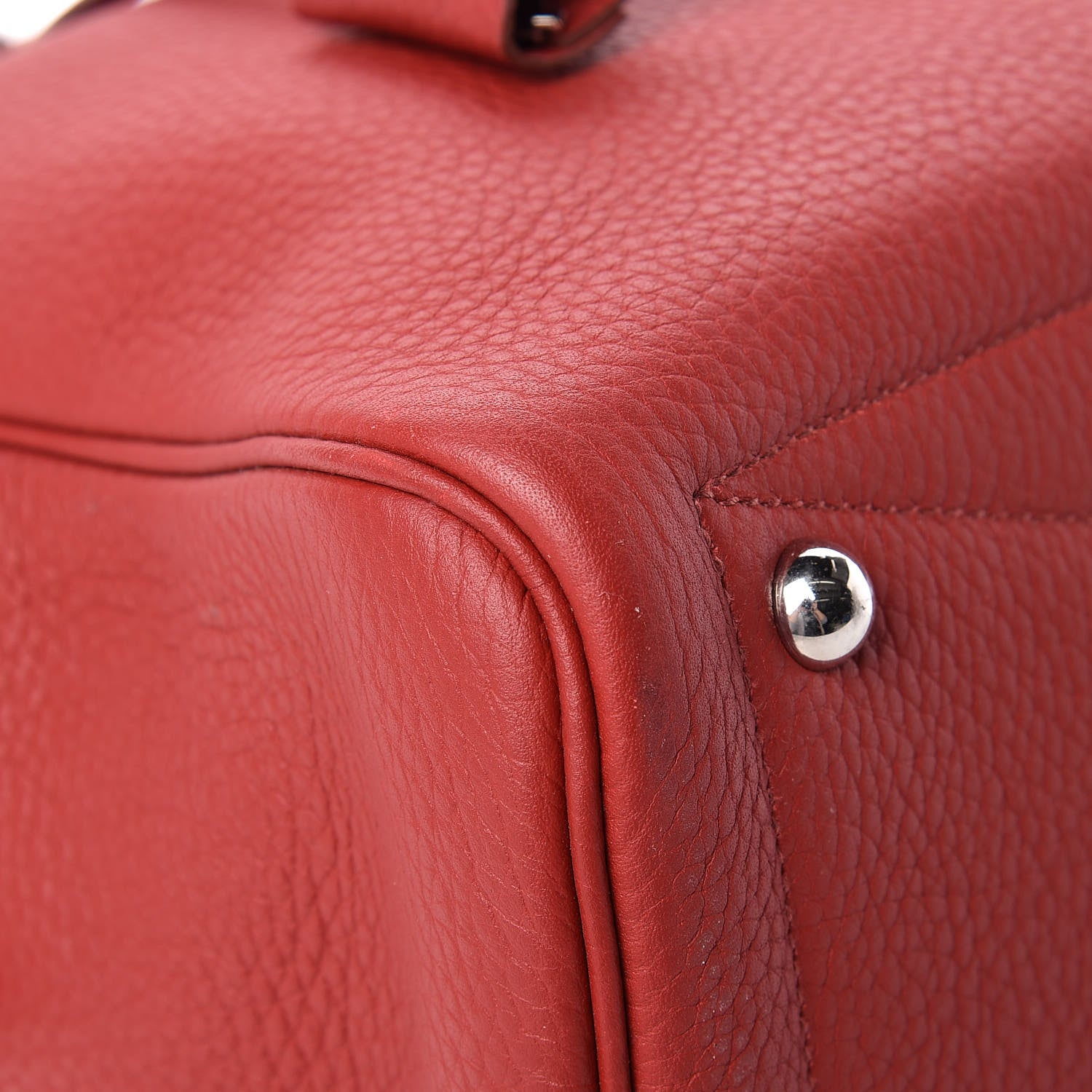 Hermes Taurillon Clemence Victoria II 35 Rouge Garance 9 of 13