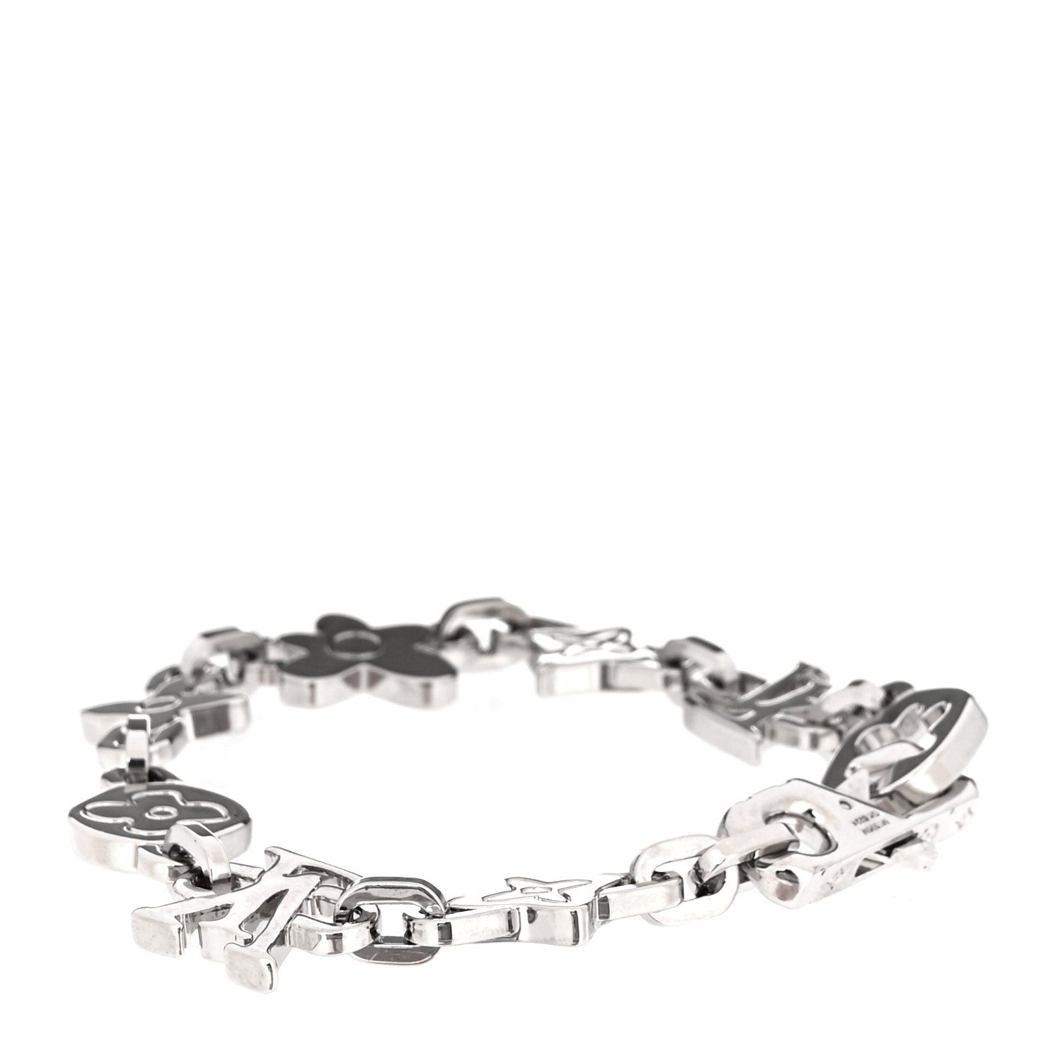 Louis Vuitton Monogram Craggy Bracelet M  Silver 3 of 5