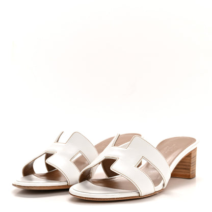 Hermes Calfskin Oasis Sandals 35 White 8 of 20