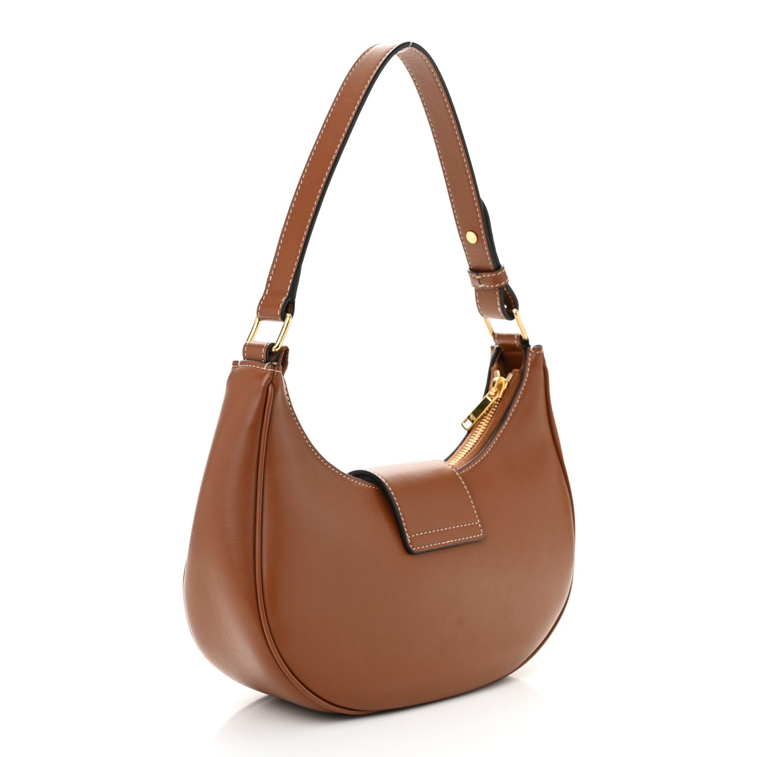 Celine Smooth Calfskin Medium Strap Ava Triomphe Shoulder Bag Tan 3 of 10