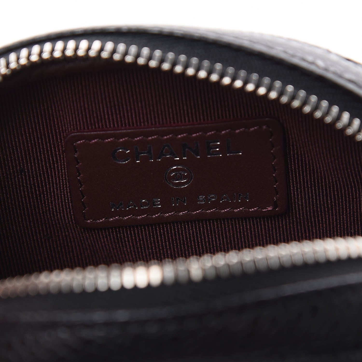 Chanel Caviar Quilted Zip Around Classic Coin Purse Black 6 of 8