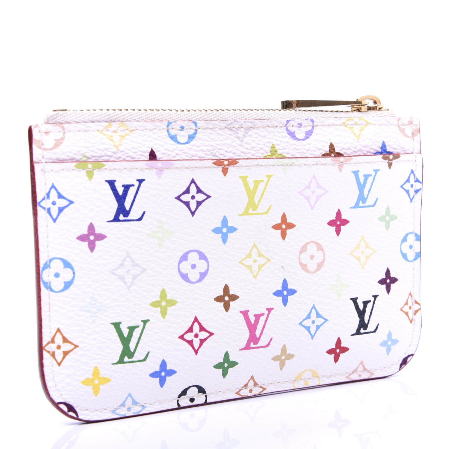 Monogram Multicolor Key Pouch White Litchi