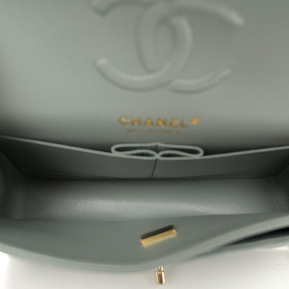 Chanel Caviar Quilted Small Double Flap Light Blue 5 of 11