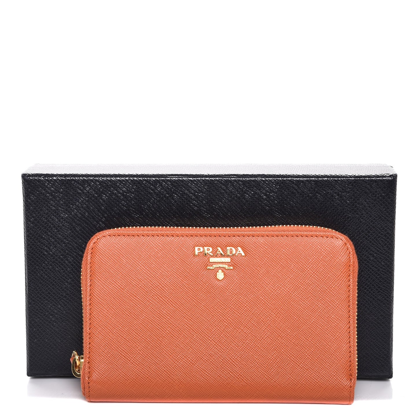 Saffiano Zip Around Wallet Papaya