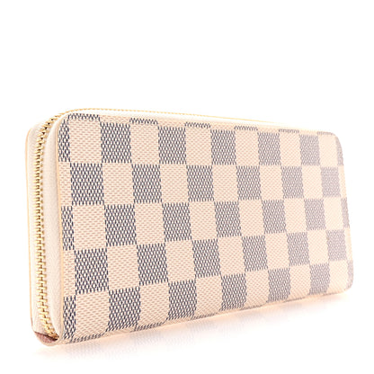 Louis Vuitton Damier Azur Clemence Wallet Rose Ballerine 3 of 7