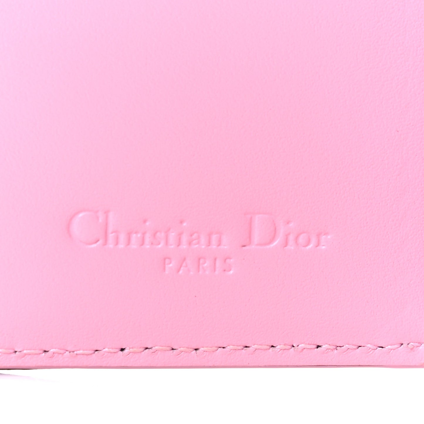 Lambskin Cannage Bi-Color Small Lady Dior Flap Card Holder Black Pink