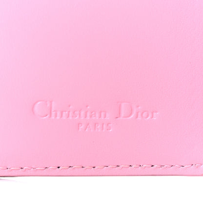 Christian Dior Lambskin Cannage Bi-Color Small Lady Dior Flap Card Holder Black Pink 6 of 11