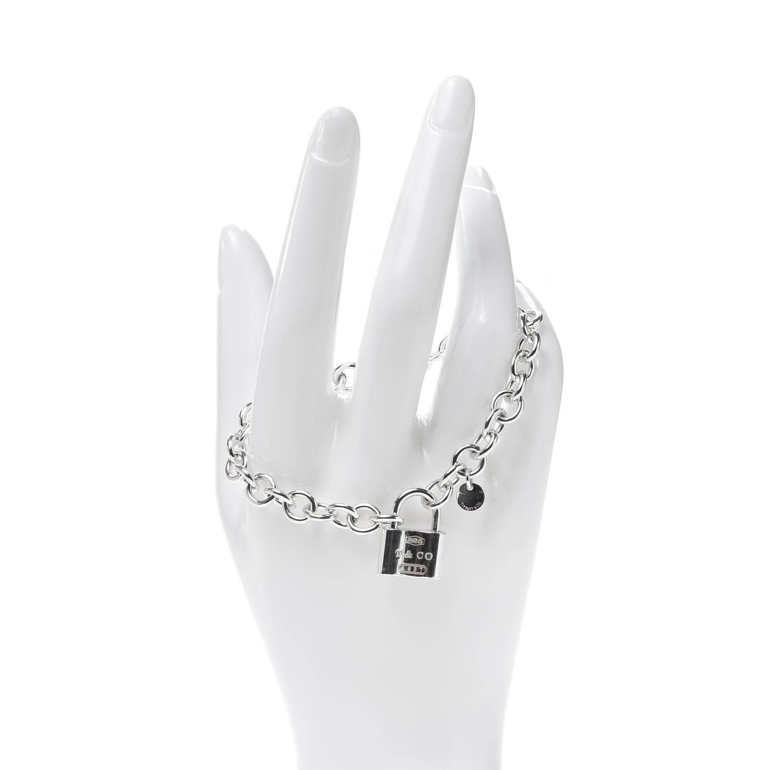 Tiffany Sterling Silver 1837 Lock Charm Bracelet 2 of 5