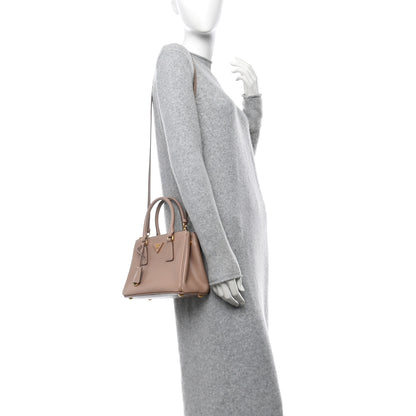 Prada Saffiano Lux Mini Galleria Double Zip Tote Cipria 2 of 10