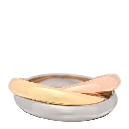 Cartier 18K Pink Yellow White Gold Small Trinity Ring 49 5 3 of 4