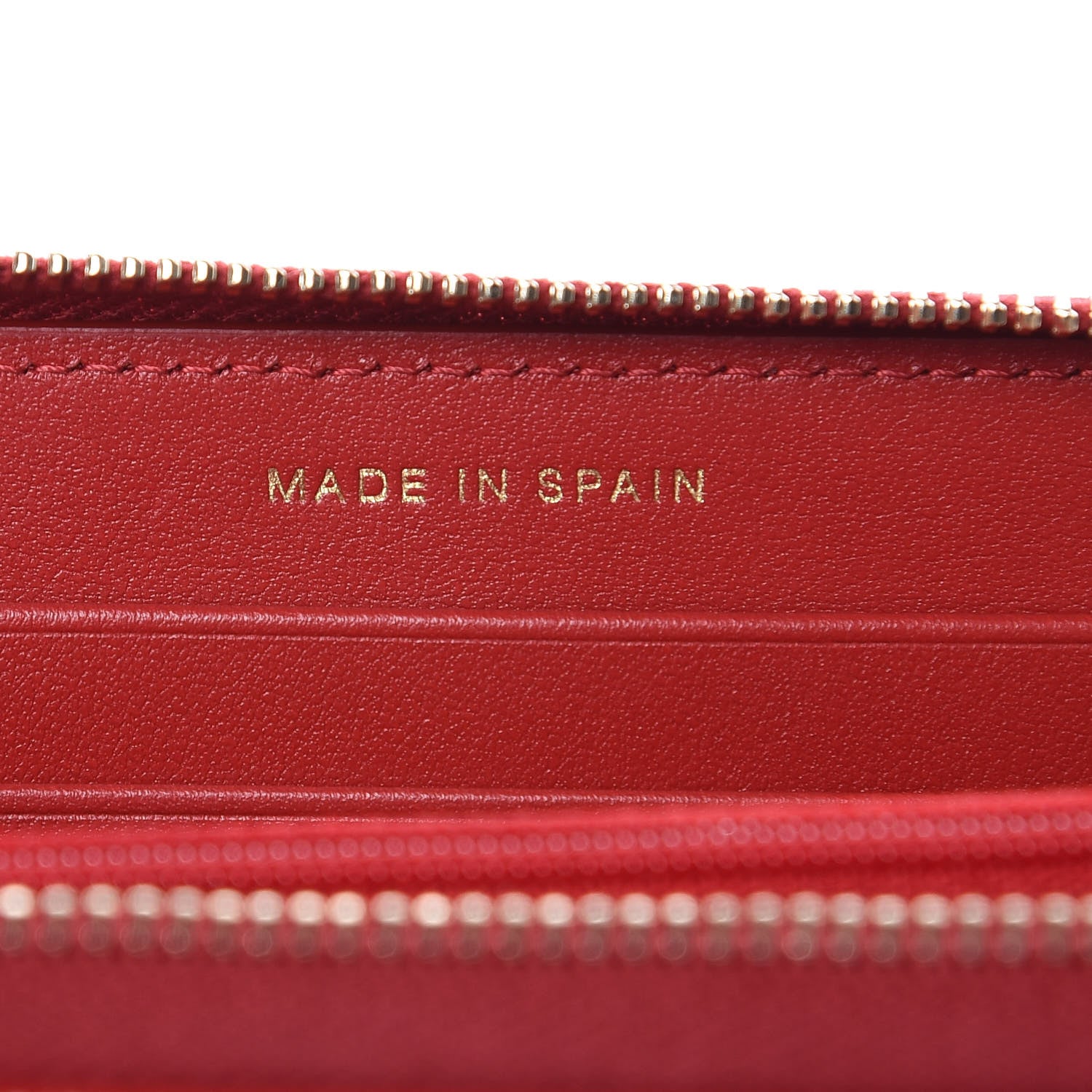 Chanel Caviar Quilted Medium Zip Around Wallet Red 7 of 8