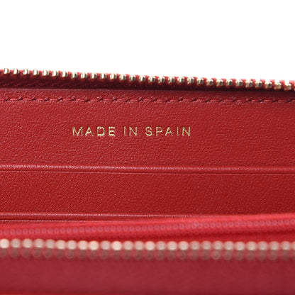 Chanel Caviar Quilted Medium Zip Around Wallet Red 7 of 8