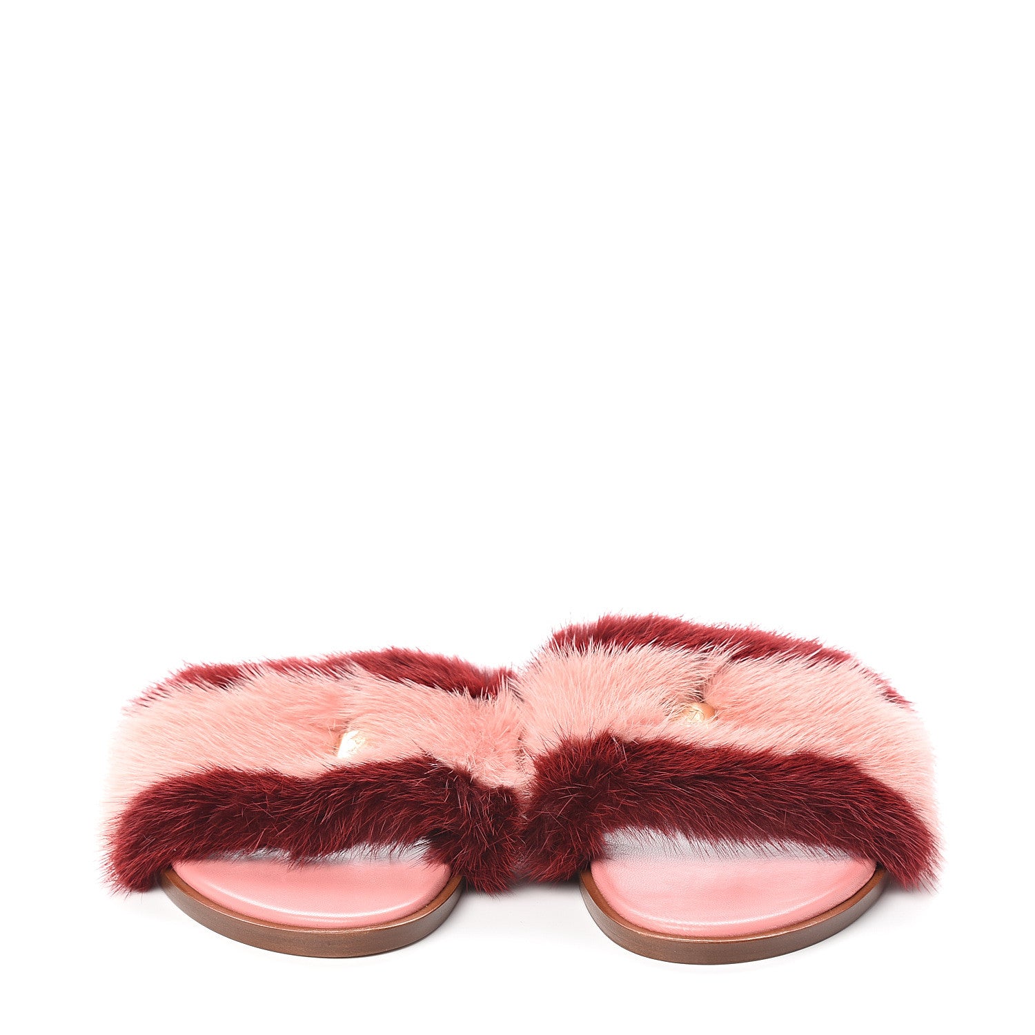Louis Vuitton Mink Fur Lock It Flat Mule 41 Bordeaux 2 of 8