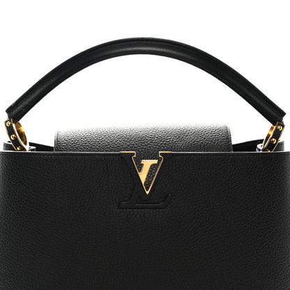 Louis Vuitton Taurillon Capucines MM Black Fuchsia 7 of 11
